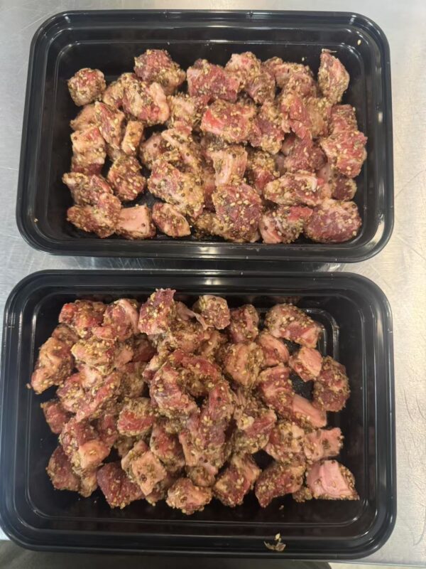 秘制牛肉串（不辣-盒装-烤箱版）-Signature Spiced Beef Skewers (Not spicy-Oven-Ready, Fresh, Boxed)